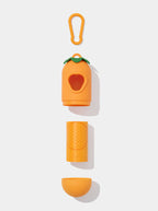Vetreska Tangerine Poop Bags & Dispenser Set - 1 Cata Caca + 1 Rolo