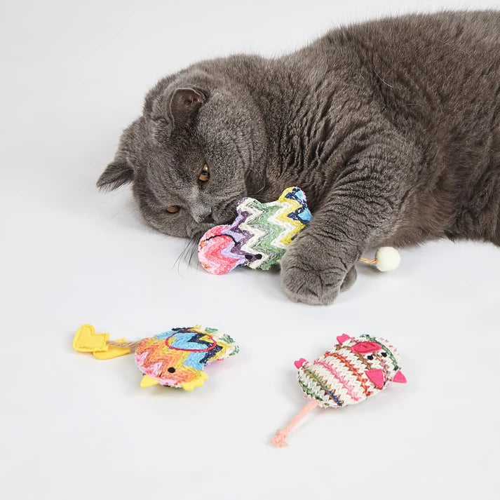 Brinquedos Animais Boho com Catnip e Sisal FOFOS