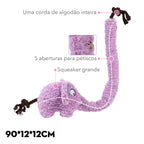 Qmonster Brinquedo para cachorro - Elefante de Tromba Longa - Roxo
