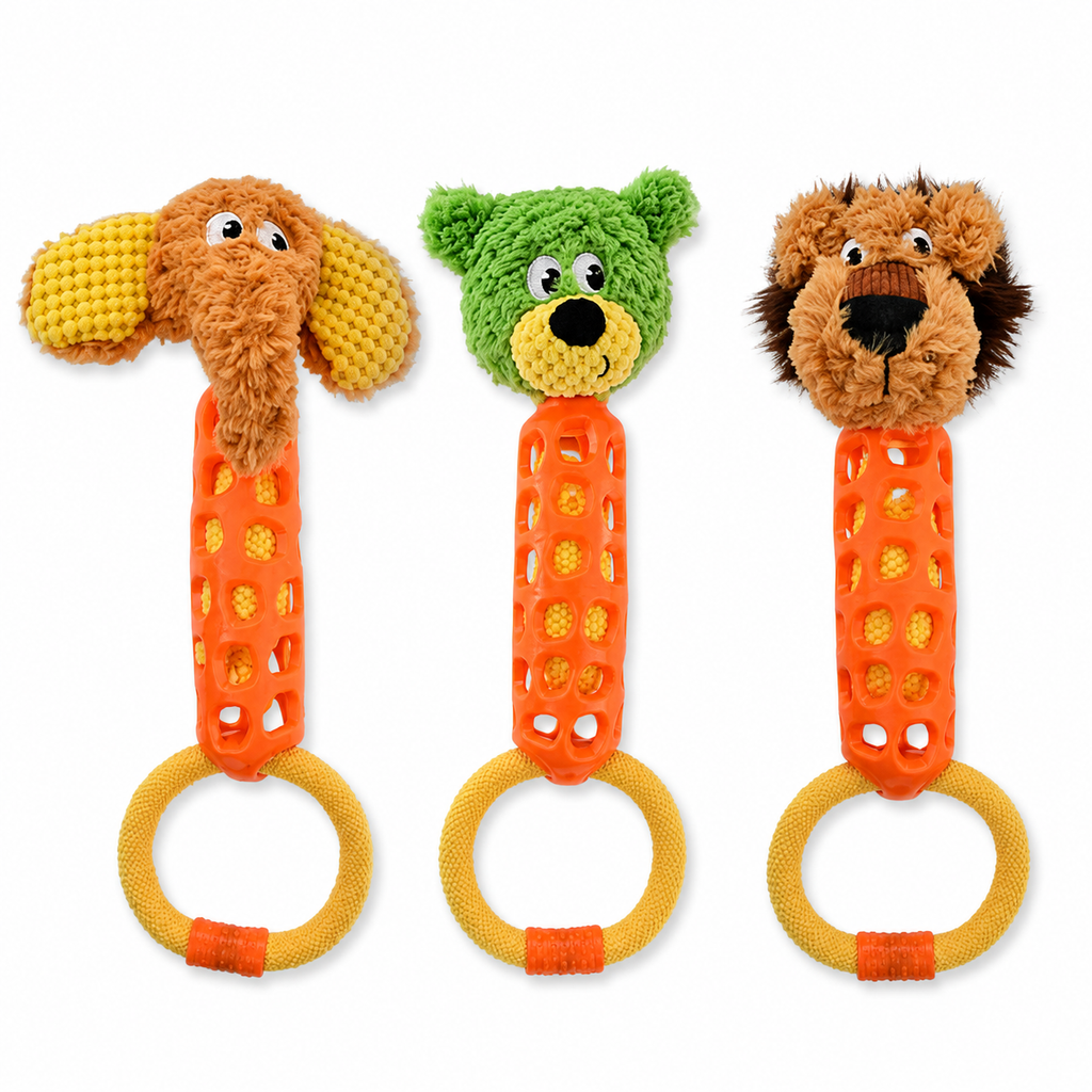 Funforpets Plush TPR Body Sound - Brinquedo de Pelúcia Multissensorial para Cães