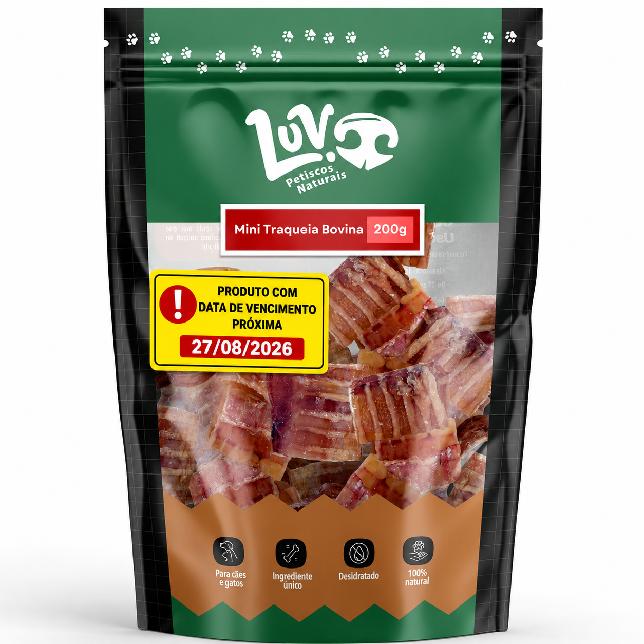 Mini Traqueia Bovina Luv 200g