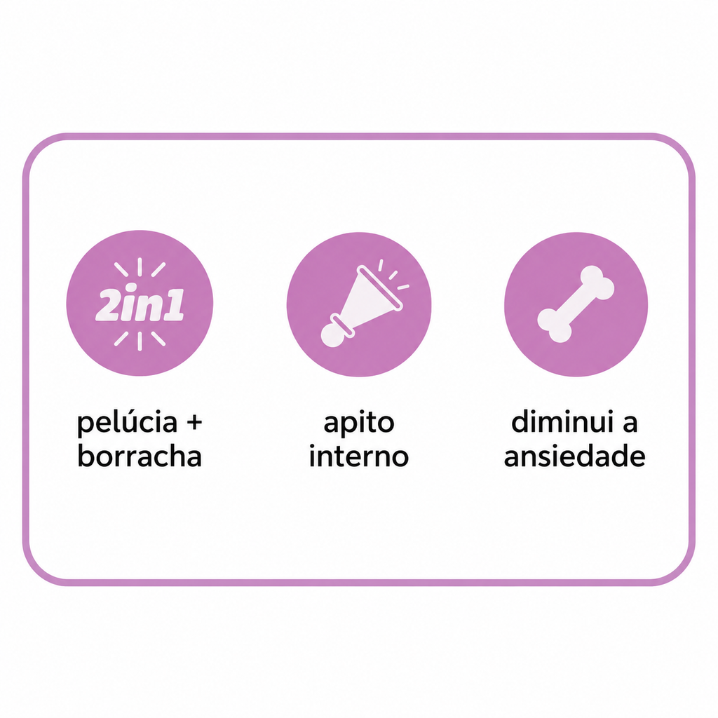 Funforpets Plush Sound Heart - Pelúcia Antiestresse com Bola Texturizada