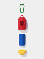 Vetreska Chroma Poop Bags & Dispenser Set Red - 1 Cata Caca + 1 Rolo