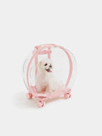 Vetreska Bubble Pet Carrier Pink and Transparent - Mochila com Rodinhas