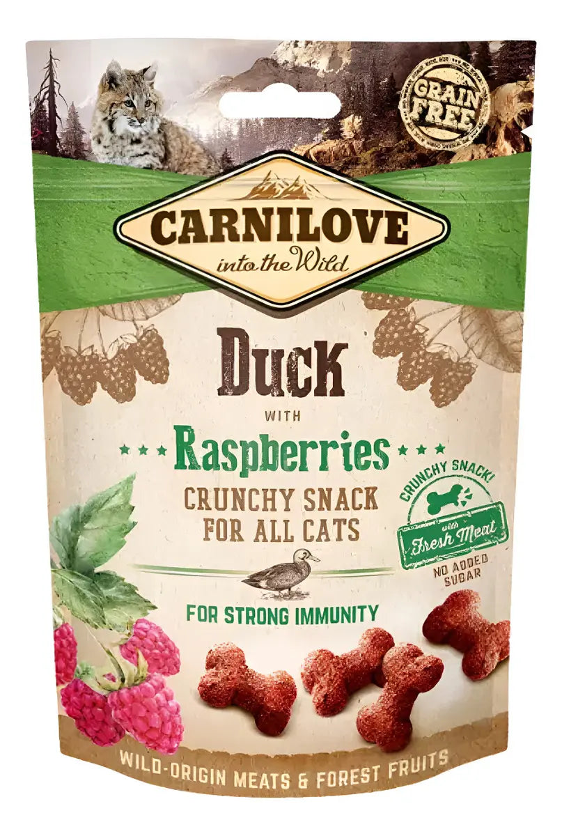 Carnilove Crunchy Snack Pato Crocante e Framboesas para Gatos