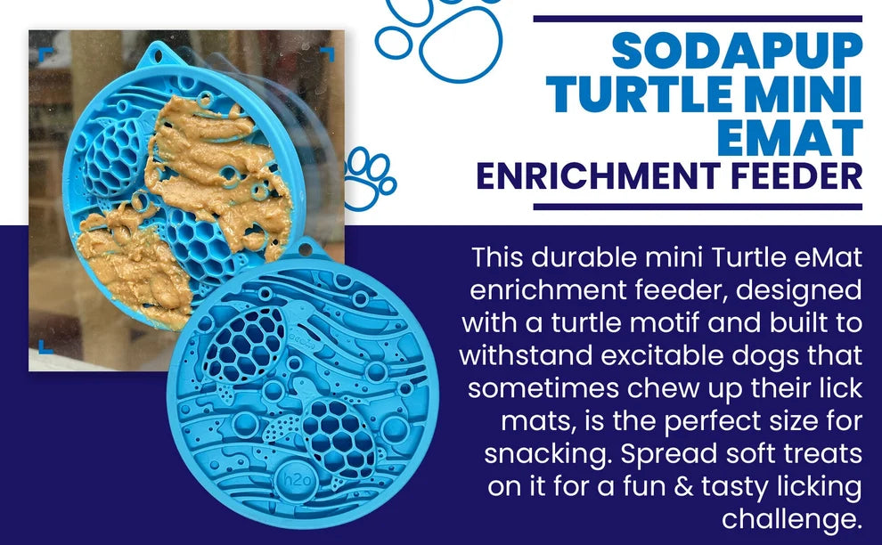 Tapete de Lamber Tartaruga no Mar eMat SodaPup Mini