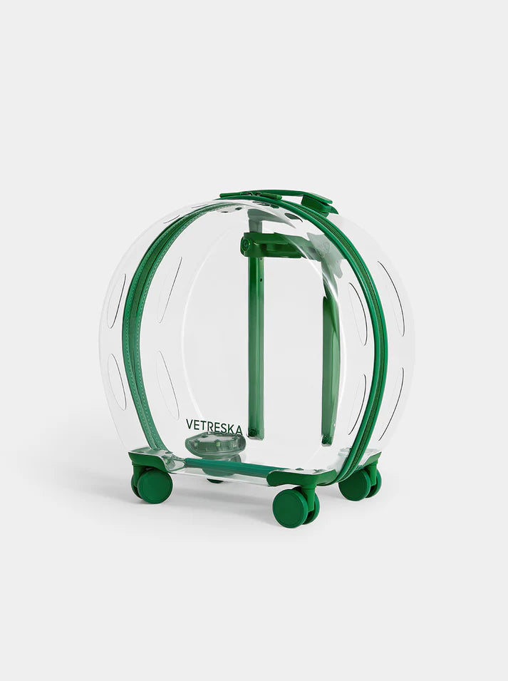 Vetreska Bubble Pet Carrier Green and Transparent - Mochila com Rodinhas