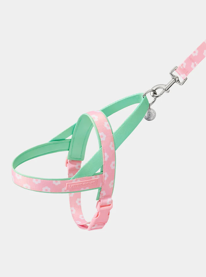 Vetreska Flora Pet Harness & Leash Set - Conjunto Peitoral e Guia