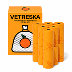 Vetreska Tangerine Refil 12 Rolos - Conjunto de Sacos Cata Caca