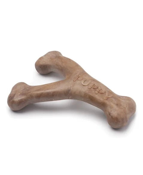 Benebone Wishbone Puppy Bacon - Mordedor para cachorro pequeno e filhotes