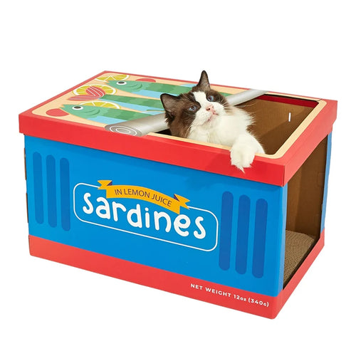 Arranhador de Papelão Lata de Sardinha FOFOS