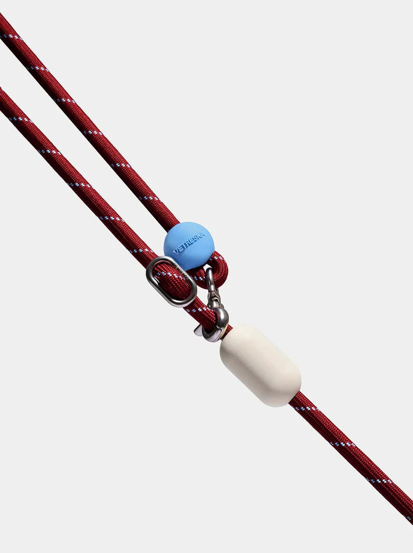VETRESKA Mist & Merlot Hands-Free Rope Leash - Guia de Mãos Livres