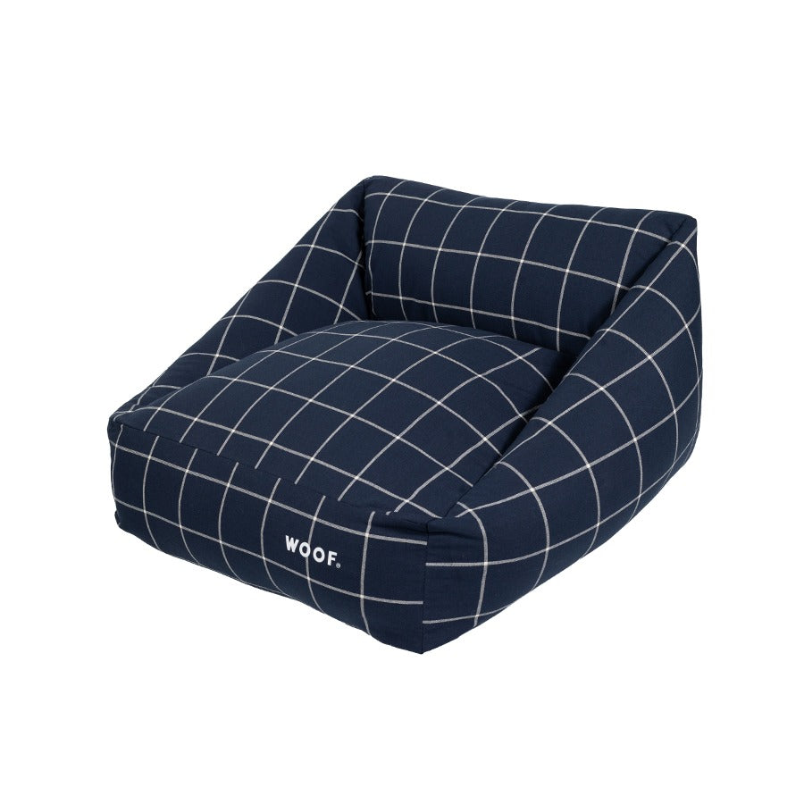 Cama Sofá Xadrez Marinho Woof