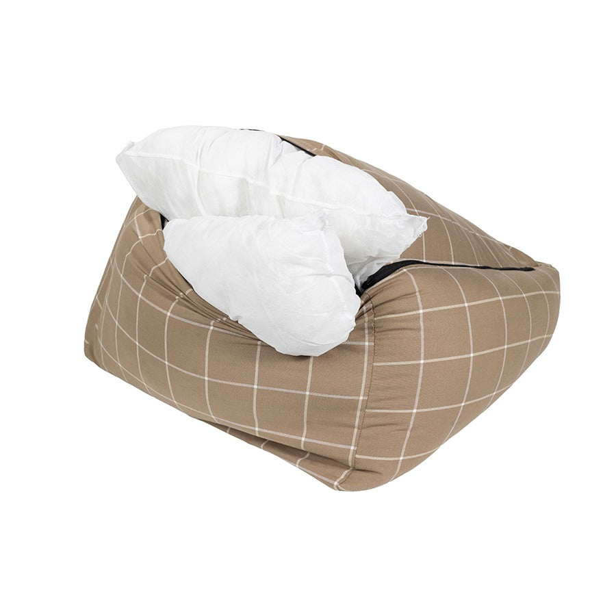 Cama Sofá Xadrez Caqui Woof
