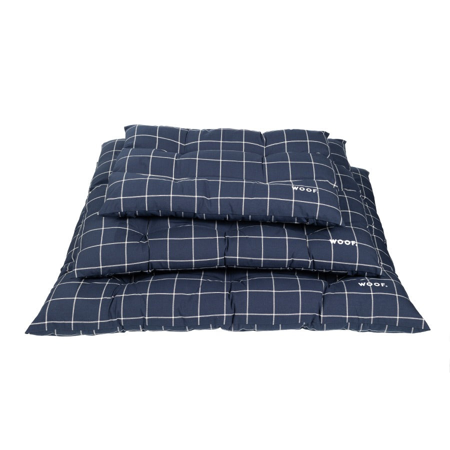 Cama Almofada Gomo Xadrez Marinho Woof