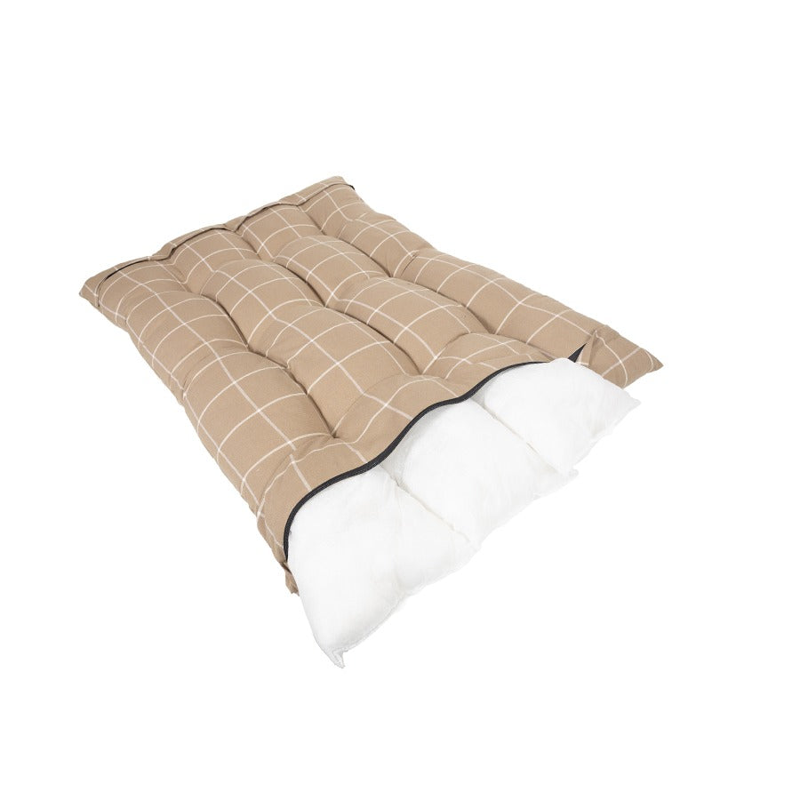 Cama Almofada Gomo Xadrez Caqui Woof