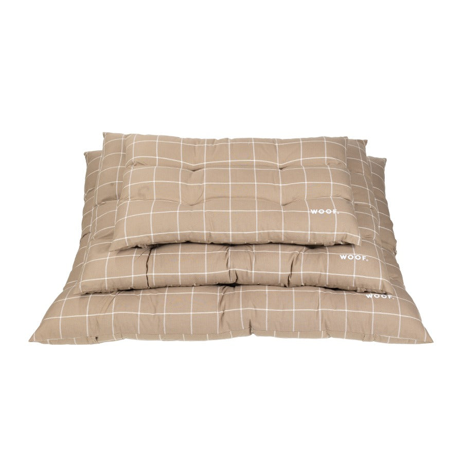 Cama Almofada Gomo Xadrez Caqui Woof