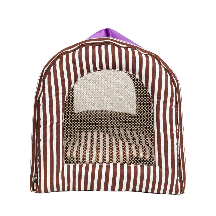 Bolsa de Transporte Listrado Marrom Woof