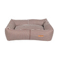 Cama Retangular Básica Listrado Marrom Woof