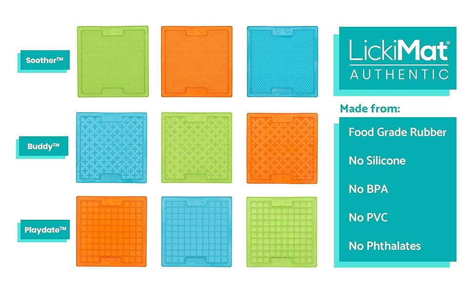 LickiMat Playdate - Tapete de lamber para cachorros