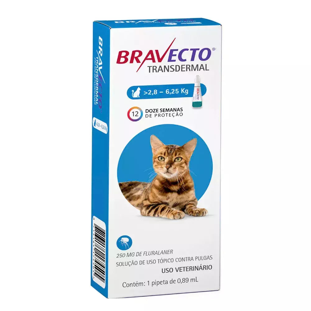Antipulgas Bravecto Transdermal MSD para Gatos 2,8 a 6,25kg