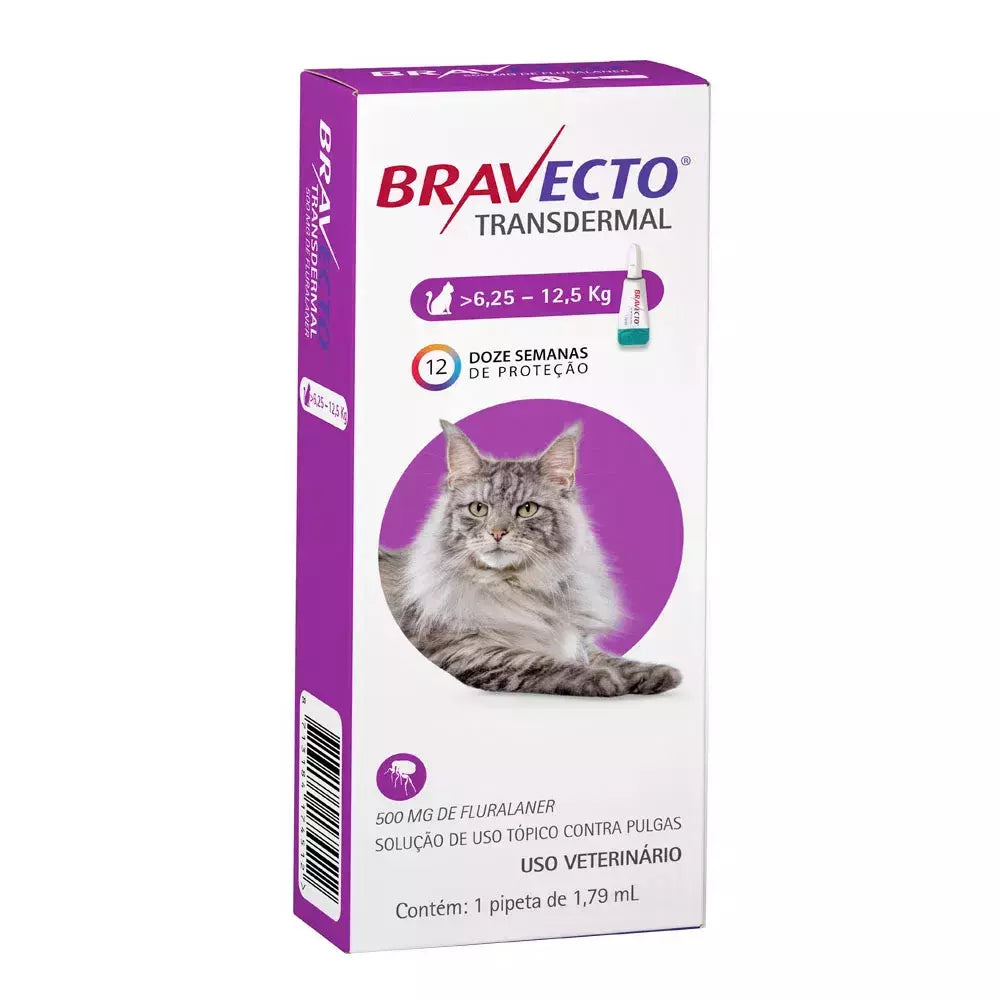 Antipulgas Bravecto Transdermal MSD para Gatos 6,25 a 12,5kg