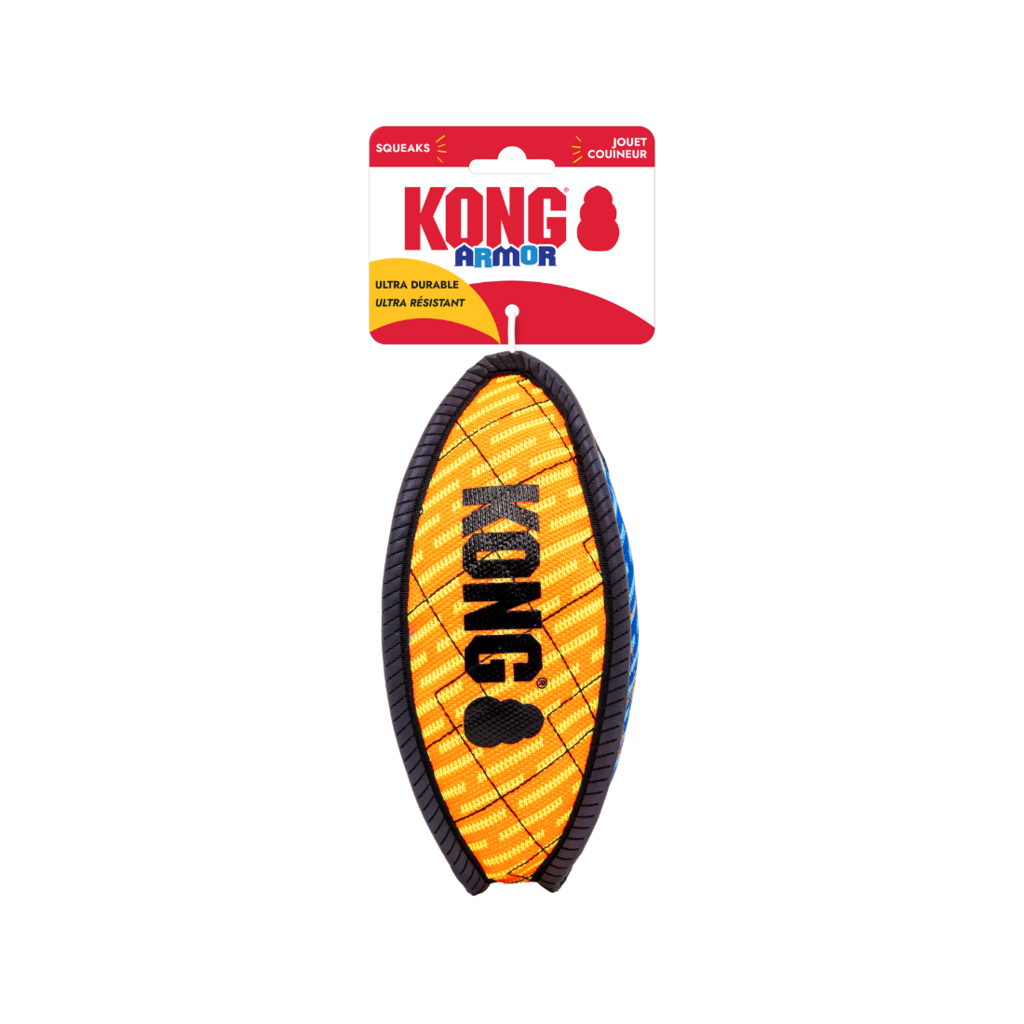 Kong Armor Football Assorted Médio - Bola Reforçada Para Cães