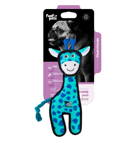 Funforpets Fundog Toy Wild Giraffe - Brinquedo Girafa Selvagem para Cães