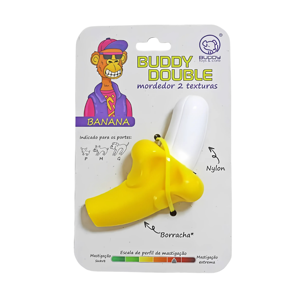 Brinquedo Mordedor Buddy Double Banana - Buddy Toys