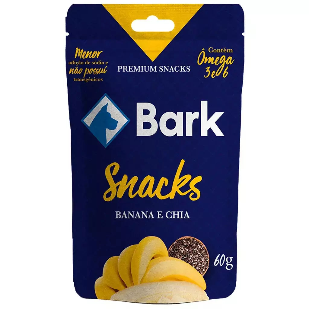 Snack para Cães Bark Sabor Banana e Chia 60g