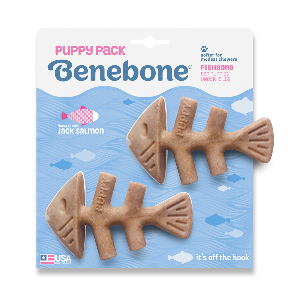 Benebone Puppy 2 FishBone - Mordedor Para Filhotes e Cachorros Pequenos