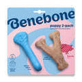 Benebone Puppy 2-Pack Rubber Osso de Borracha e Wishbone Bacon
