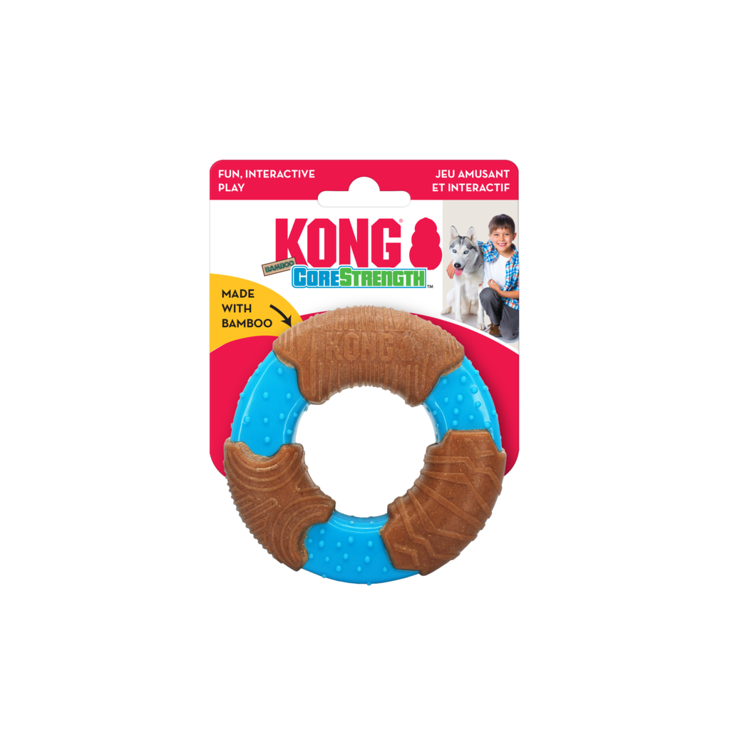 Kong Mordedor CoreStrenght Bamboo Ring Grande - Brinquedo para cachorro