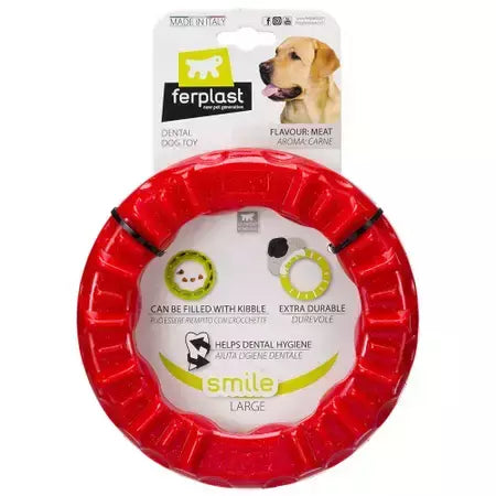 Brinquedo Ferplast Dental Toy Vermelho Para cachorro de Porte Grande
