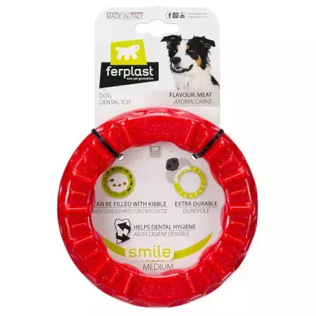Brinquedo Ferplast Dental Toy Vermelho Para cachorro de Porte Médio