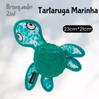 PETTA Q Monster Tartaruga Marinha Pelúcia Esconde Petisco Para Cães