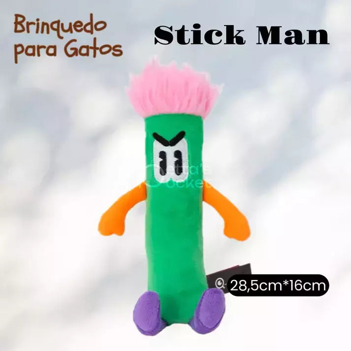 PETTA Q Monster Stickman Com Catnip Pelúcia Para Gatos