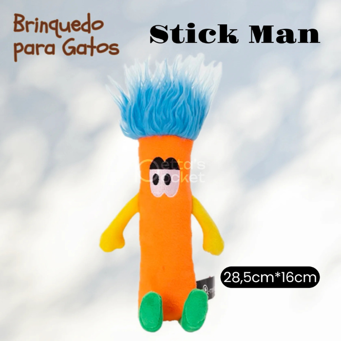 PETTA Q Monster Stickman Com Catnip Pelúcia Para Gatos