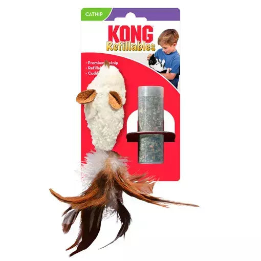Kong Refillables Feather Mouse Ratinho Para Gatos