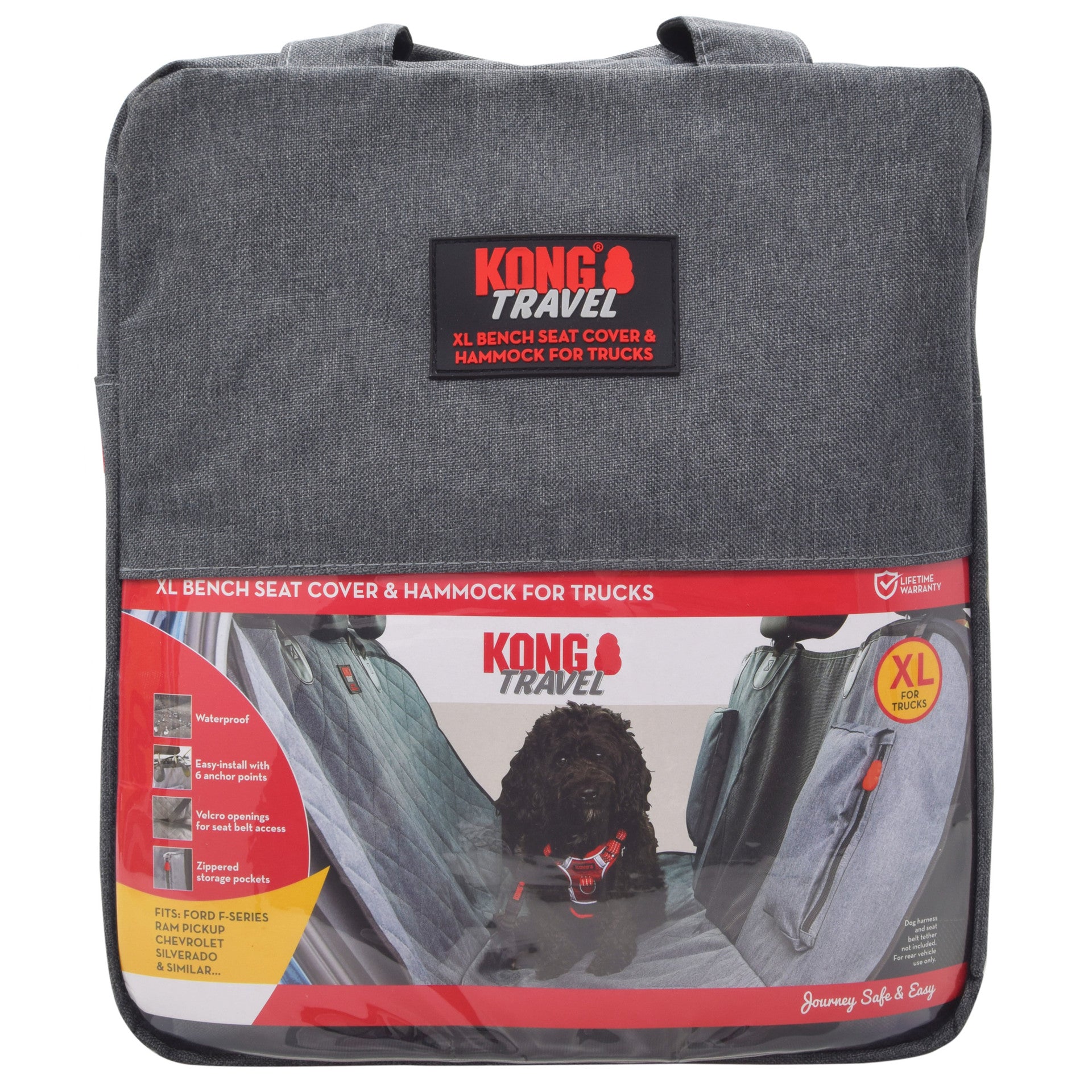 KONG Travel 2 em 1  Capa Protetora e Rede XL Ideal para carros grandes