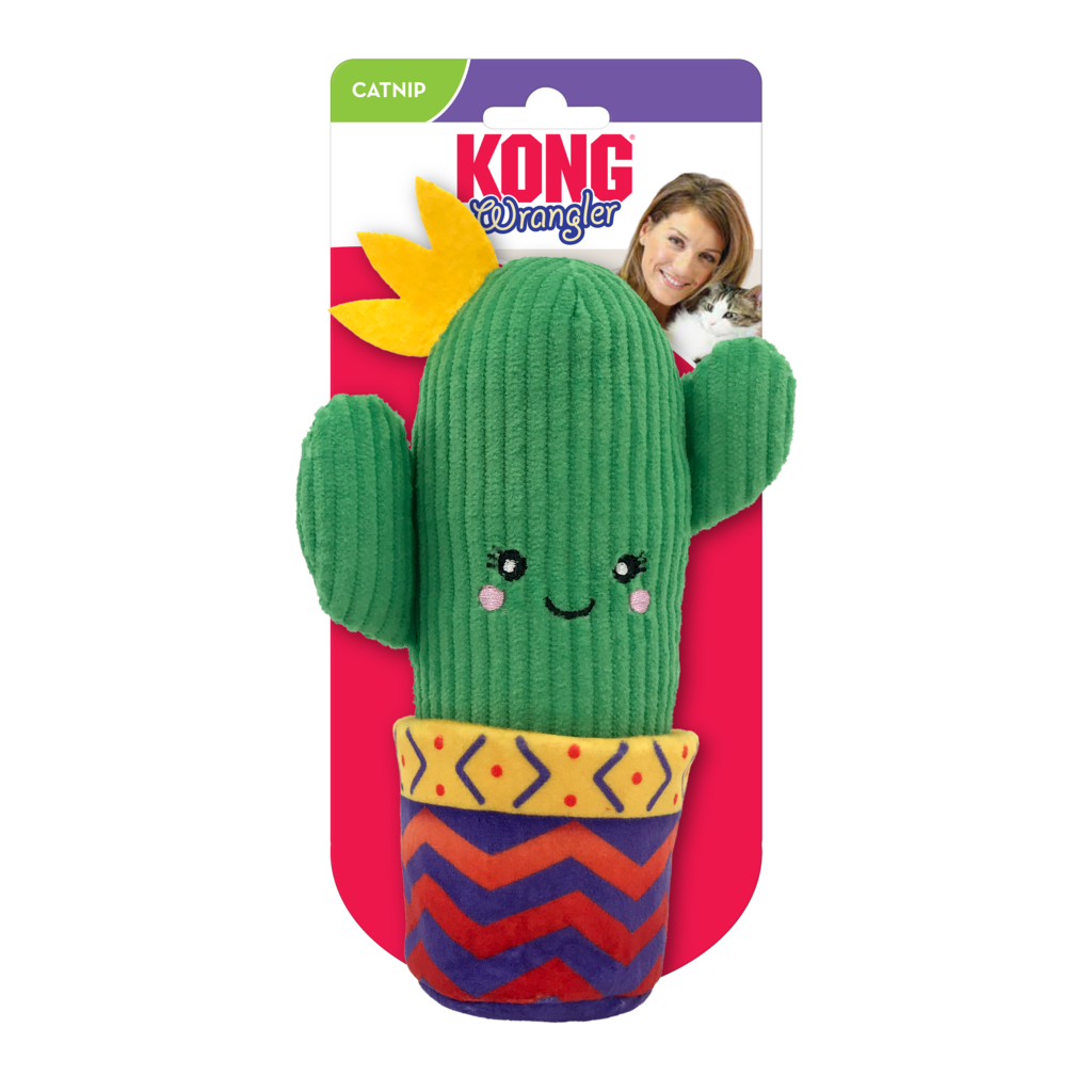 Kong Wrangler Cactus Médio - Brinquedo para gato
