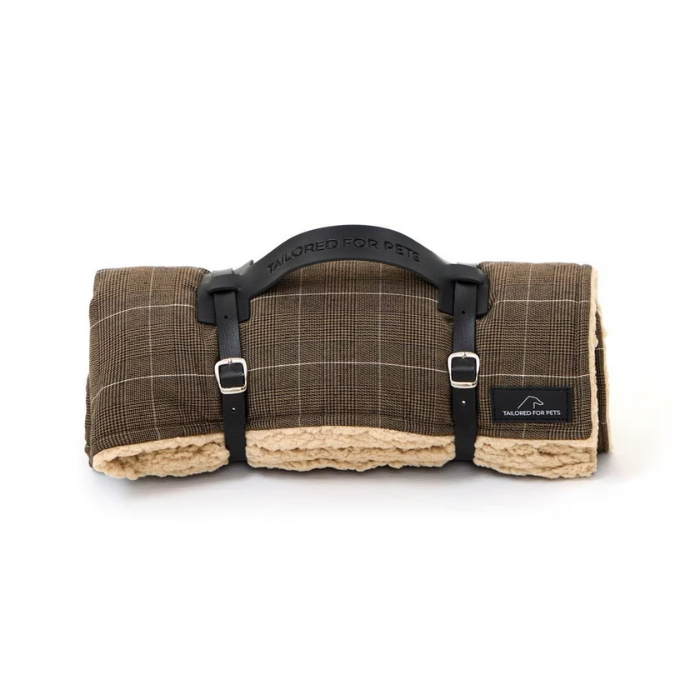 Manta Tailored For Pets Quilt Tartan Chocolate Para Cães