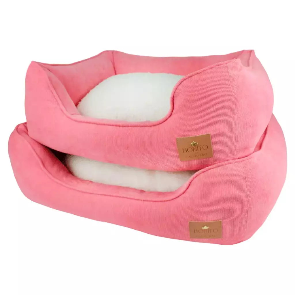 Cama Elegance Cotelê Bonito Pra Cachorro Rosa M e G