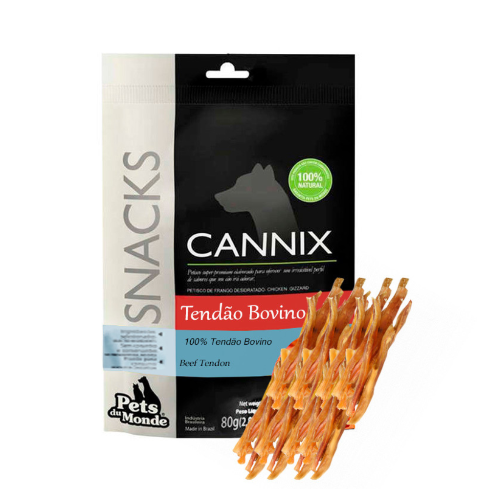 Snacks Cannix Tendão Bovino 80g para Cães