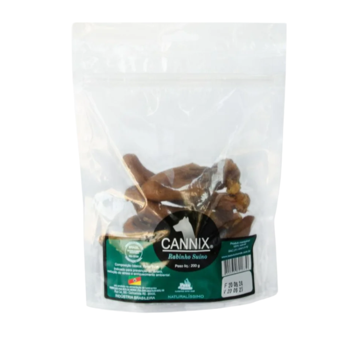 Petisco Natural Cannix Rabinho Suíno 200g