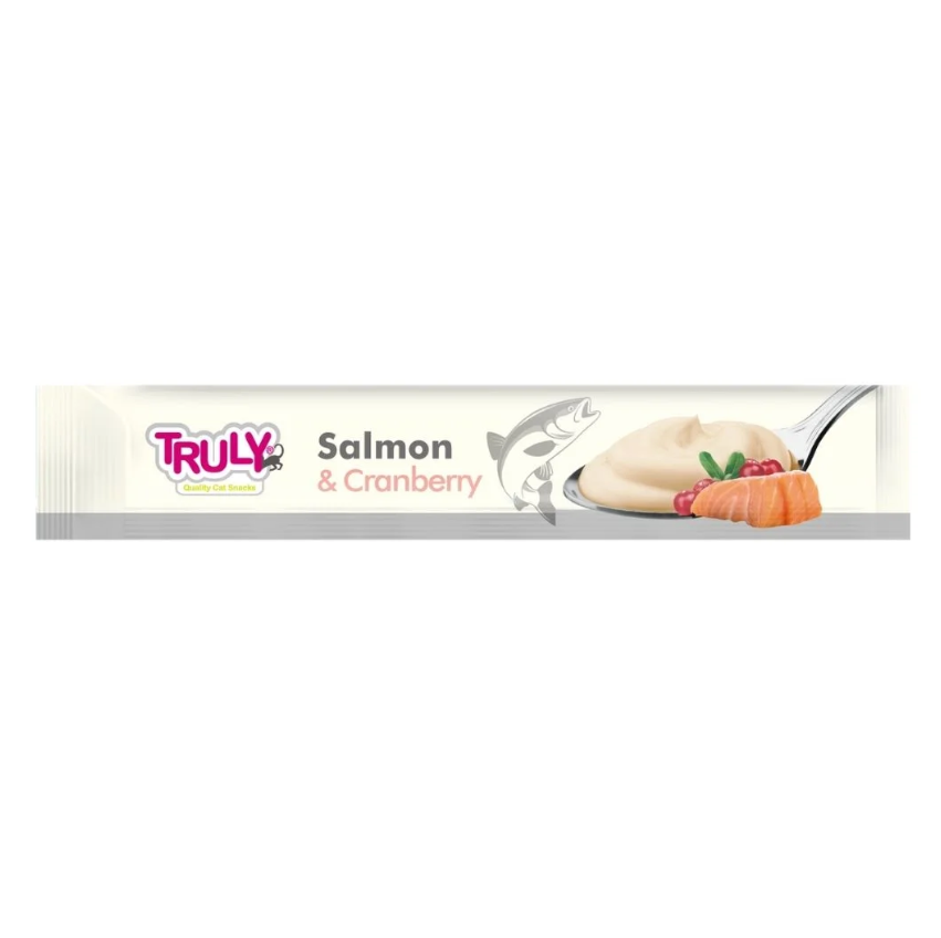 Petisco Gato Truly Creamy Salmao E Cranberry 30 Tubos - 420g