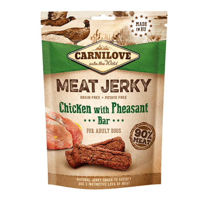 Carnilove Barra Para Cães Meat Jerky Galinha e Faisão - 100g