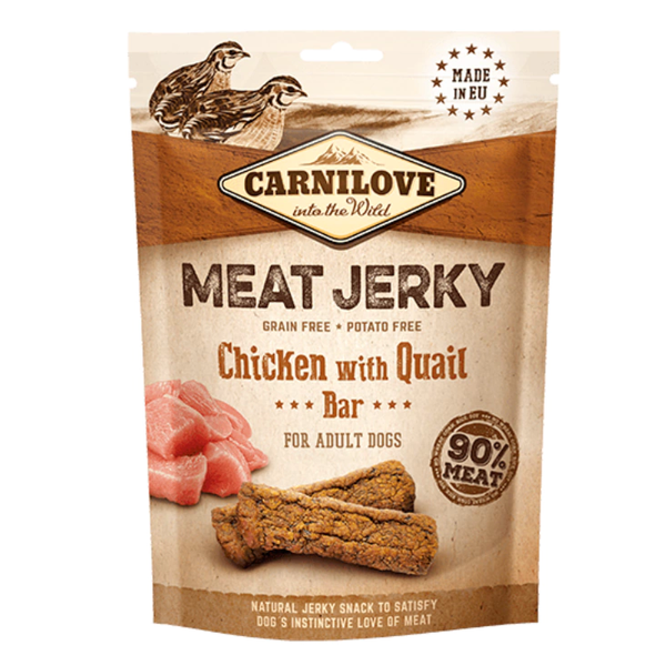 Carnilove Para Cães Meat Jerky Galinha e Codorna 100g