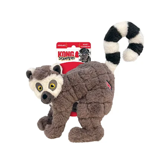 O KONG Scampers Lemur Médio - Pelúcia para cachorro