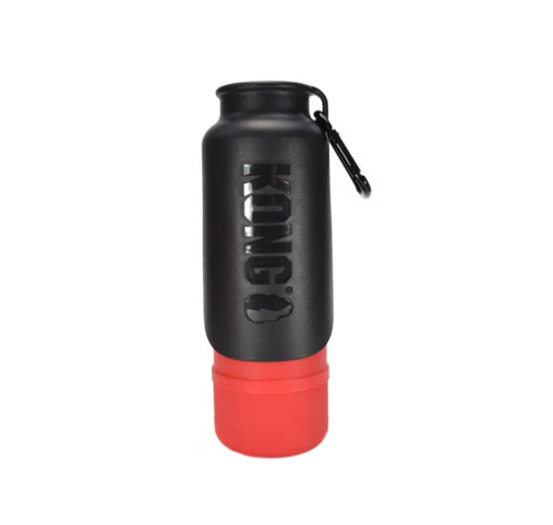 Kong Garrafa Emborrachada de Aço Inoxidável 740ml Para Cachorro e Gato